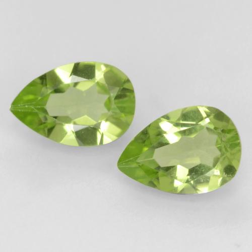 Light Lively Green Peridot Gem - 0.4ct Pear Facet (ID: 544015)