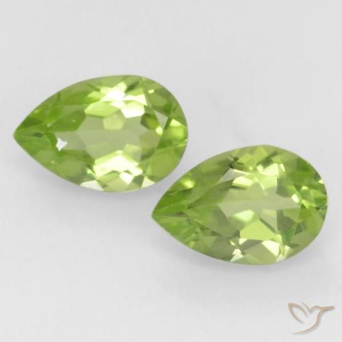 0.91 ct Pear Cut Peridot, 6.1 x 4.1 mm From China, Photo A