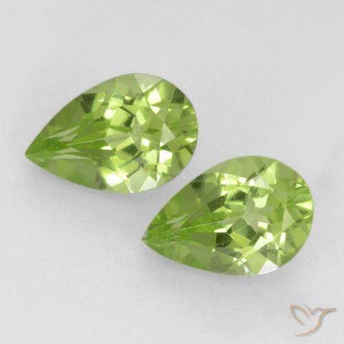 0.89 ct Pear Cut Peridot, 6.1 x 4.1 mm From China, Photo A
