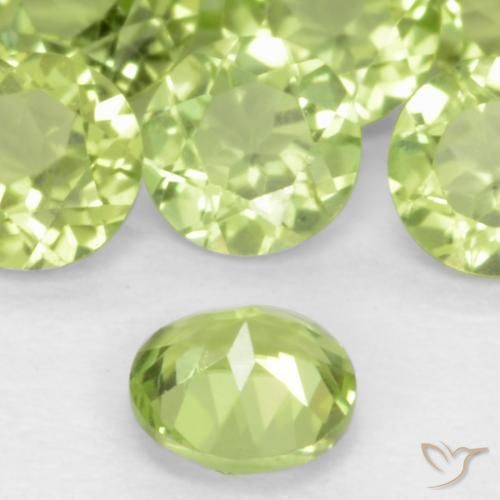 Peridot Gemstones in 3.5 mm (calibrated) Size for Sale, Peridot Stones in Light Lively Green Color