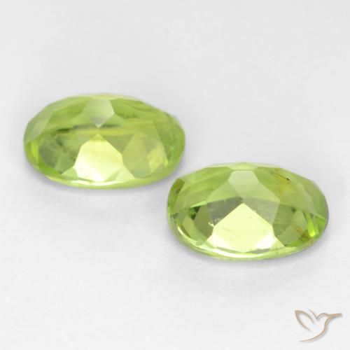 Peridot Gemstones in 8 x 6 mm (calibrated) Size for Sale, Peridot Stones in Light Lively Green Color