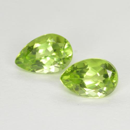 Yellowish Green Peridot Gem - 0.5ct Pear Facet (ID: 554451)