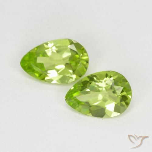 0.81 ct Pear Cut Peridot, 6.1 x 4.1 mm From China, Photo A