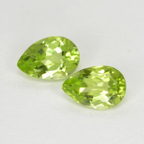 Vert éclatant Péridot gemme - 0.5ct Poire facette (ID: 554456)
