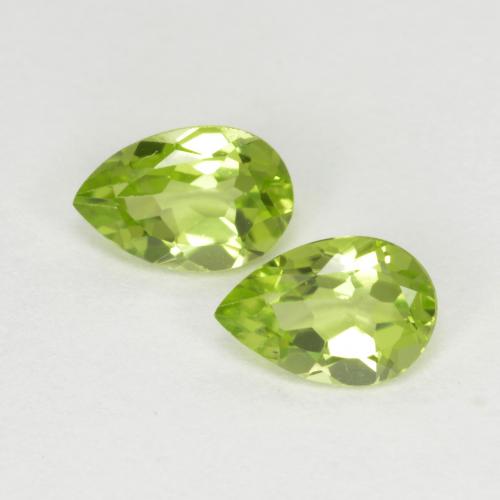 Light Lively Green Peridot Gem - 0.4ct Pear Facet (ID: 554460)