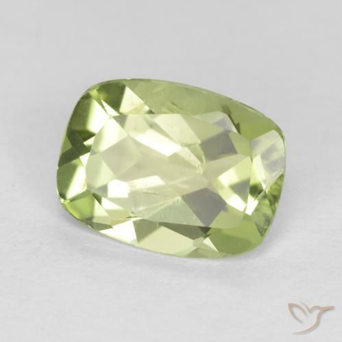 1.09 ct Green Peridot Stone, Natural Peridot in Cushion-Cut Shape for Sale