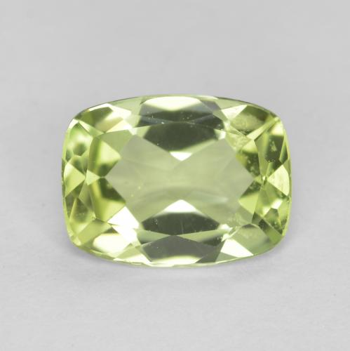 Lime Green Peridot Gem - 1.1ct Cushion-Cut (ID: 554870)