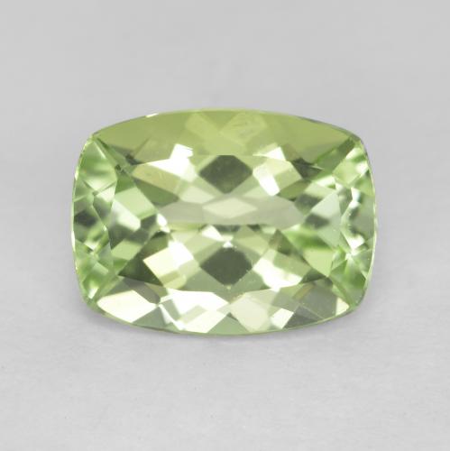 Verde amarillo claro Peridoto Gema - 1.3ct Corte en Forma Cojín (ID: 554878)