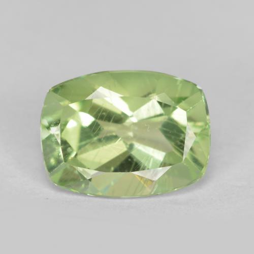 Light Lime Green Хризолит Камень - 1.3ct Огранка Подушечка (ID: 555833)