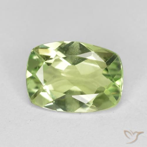 1.10ct Natural Warm Green Peridot, Cushion, VS