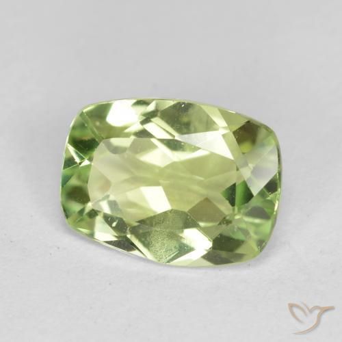 1.10 ct Green Peridot Stone, Natural Peridot in Cushion-Cut Shape for Sale