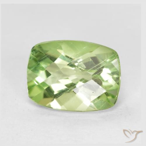 1.39ct Natural Warm Green Peridot, Cushion, VS