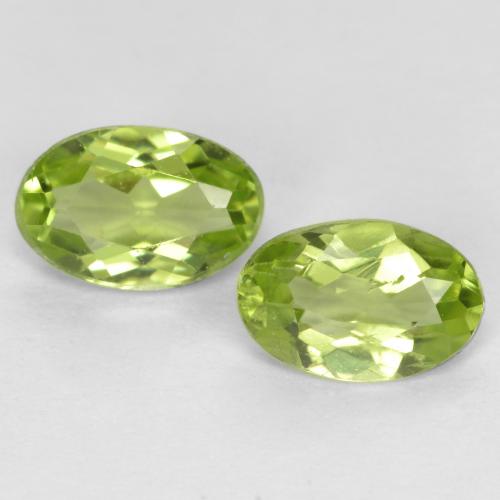 0.86 ct Oval Cut Peridot, 6 x 4 mm From China, Photo A