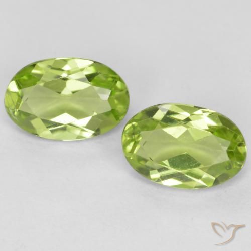 0.97 ct Oval Cut Peridot, 6.1 x 4 mm From China, Photo A