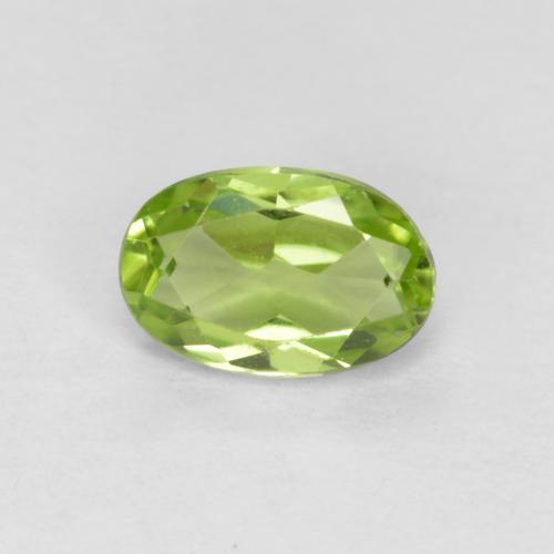 Verde vivo claro Peridoto Gema - 0.5ct Forma ovalada (ID: 556753)