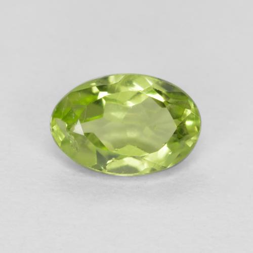 Light Lively Green Хризолит Камень - 0.4ct Фасетный Овал (ID: 556755)