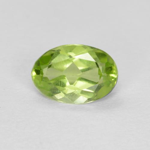 Light Lively Green Хризолит Камень - 0.4ct Фасетный Овал (ID: 556758)