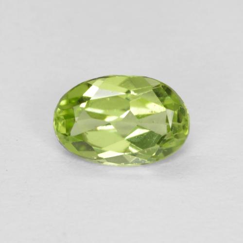 Light Lively Green Хризолит Камень - 0.4ct Фасетный Овал (ID: 556759)