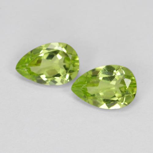 Medium Green Хризолит Камень - 0.5ct Фасетная Груша (ID: 568993)