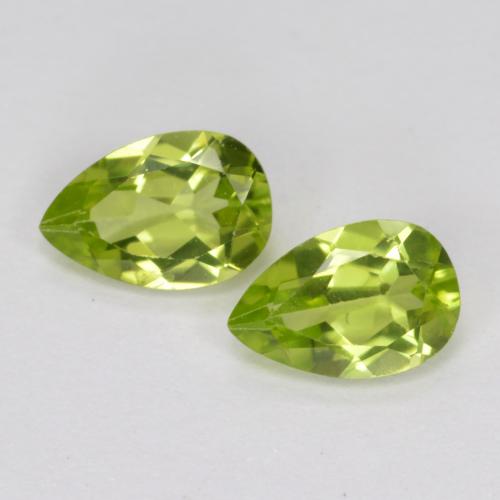 Medium Green Peridot Gem - 0.4ct Pear Facet (ID: 569022)