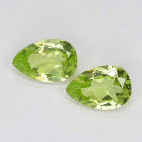 Light Lively Green Peridot Gem - 0.4ct Pear Facet (ID: 569025)