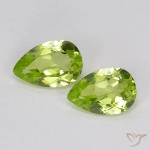 0.84ctw Natural Lively Green Peridot, Pear Shape, VVS-VS