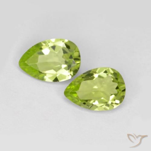 Vert éclatant Péridot gemme - 0.4ct Poire facette (ID: 569248)