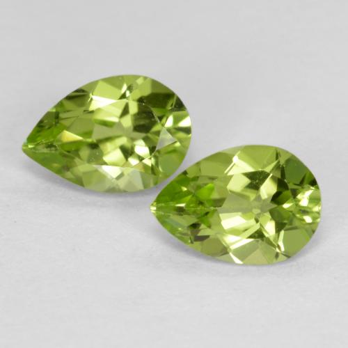 Medium Green Peridot Gem - 0.4ct Pear Facet (ID: 569251)