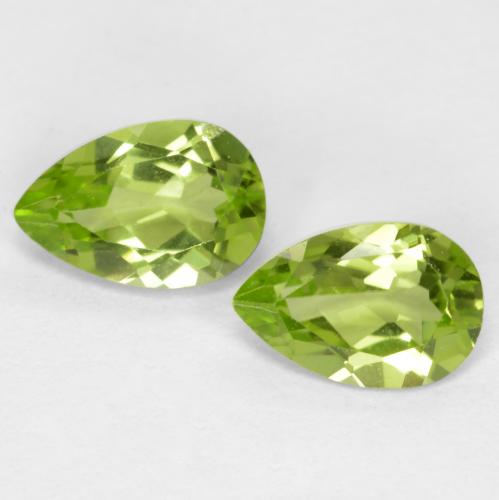 Medium Green Peridot Gem - 0.4ct Pear Facet (ID: 569260)