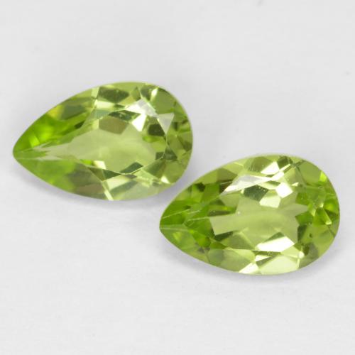 Medium Green Хризолит Камень - 0.5ct Фасетная Груша (ID: 569261)