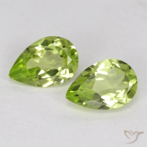 0.82 ct Pear Cut Peridot, 5.9 x 4.1 mm From China, Photo A