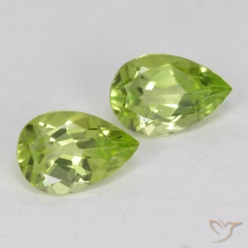 0.86 ct Pear Cut Peridot, 5.9 x 4 mm From China, Photo A