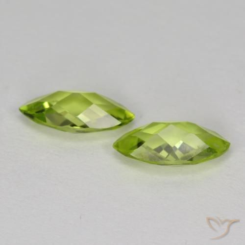 Peridot Gemstones in 8.1 x 4 mm Size for Sale, Peridot Stones in Medium Green Color