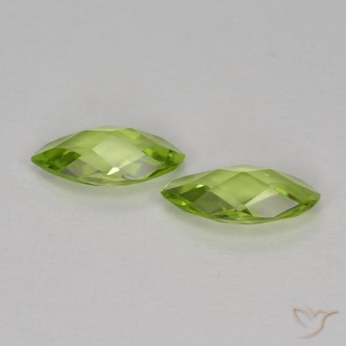 Peridot Gemstones in 7.9 x 3.9 mm Size for Sale, Peridot Stones in Medium Green Color