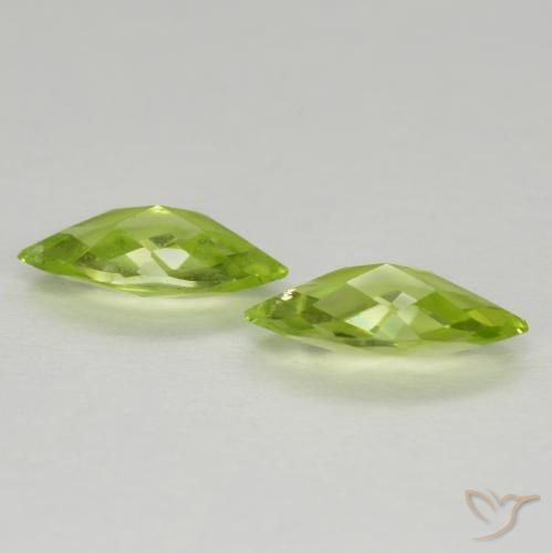 Peridot Gemstones in 7.9 x 4 mm Size for Sale, Peridot Stones in Medium Green Color