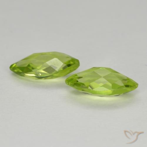 Peridot Gemstones in 7.7 x 3.9 mm Size for Sale, Peridot Stones in Medium Green Color