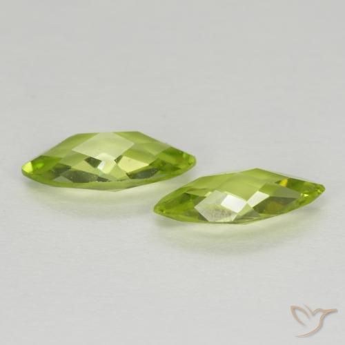 Peridot Gemstones in 8.2 x 4.1 mm Size for Sale, Peridot Stones in Lively Green Color