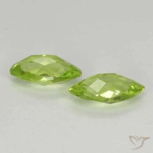 Peridot Gemstones in 7.6 x 4 mm Size for Sale, Peridot Stones in Light Lively Green Color