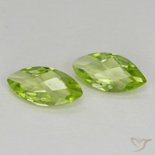 1.00ctw Natural Light Lively Green Peridot, Marquise, VVS-VS