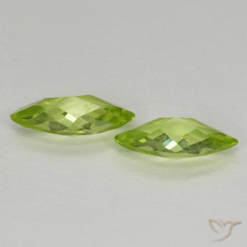 Peridot Gemstones in 8.1 x 4.1 mm Size for Sale, Peridot Stones in Light Lively Green Color
