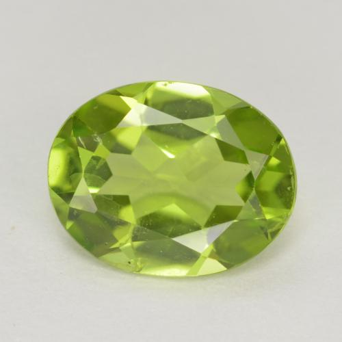 Ярко-зеленый Хризолит Камень - 1.8ct Фасетный Овал (ID: 572131)