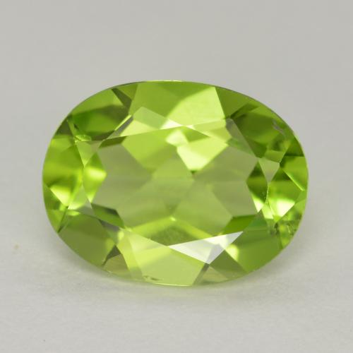 Verde vivo Peridoto Gema - 2ct Forma ovalada (ID: 572133)