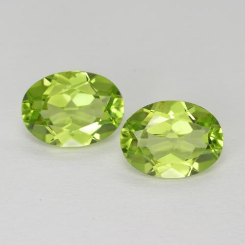 Light Lively Green Хризолит Камень - 1.4ct Фасетный Овал (ID: 572995)