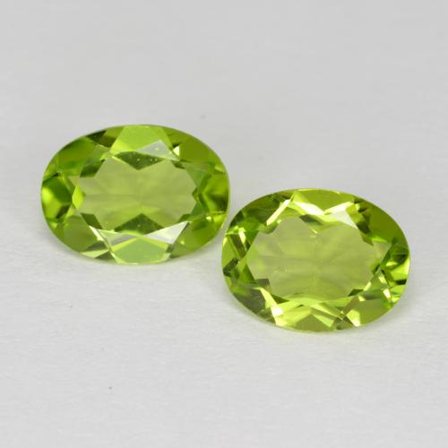 Medium Green Peridot Gem - 1.1ct Oval Facet (ID: 573000)
