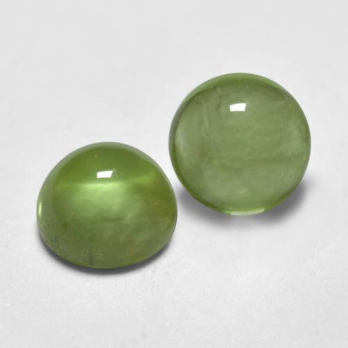 Lively Green Peridot Gem - 0.4ct Round Cabochon (ID: 573101)
