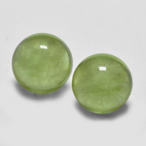 Lively Green Peridot Gem - 0.4ct Round Cabochon (ID: 573104)