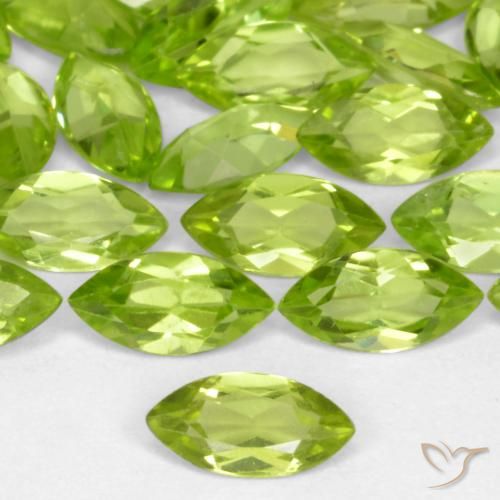 0.26ct Natural Lively Green Peridot, Marquise, VS