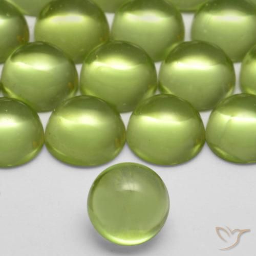 0.38ct Natural Lively Green Peridot, Round, Transparent