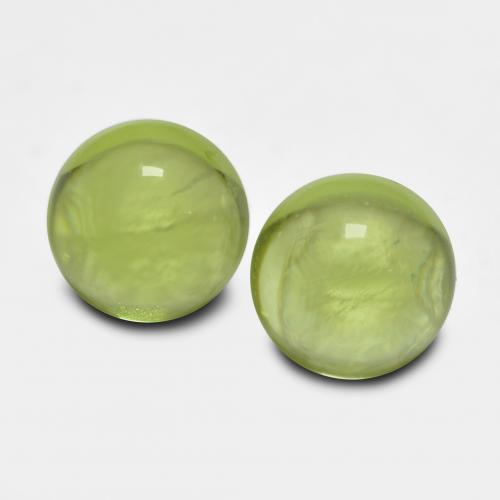 Lively Green Peridot Gem - 0.4ct Round Cabochon (ID: 573446)