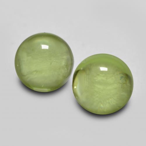 Medium Green Peridot Gem - 0.4ct Round Cabochon (ID: 573452)